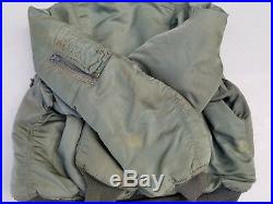 USAF MA-1 Flight Jacket Size X-Large MFG Blue Anchor Overall 1950s Rare