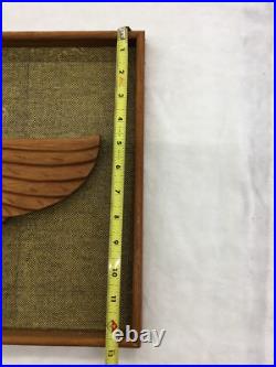 USAF Master Navigator Wings, Carved Wood, In Frame