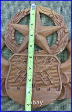 USAF Master Navigator Wings, Carved Wood, In Frame