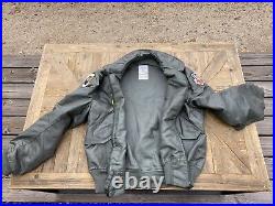 USAF Men's Summer Flyers Jacket CWU-36/P Large (42-44) Sage Green with Patches