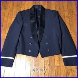 USAF Mess Dress Uniform Jacket 43R Pants 36S Air Force Navy Blue Poly Wool Blend