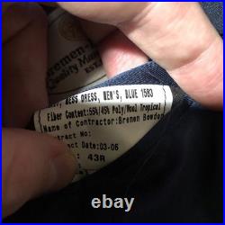 USAF Mess Dress Uniform Jacket 43R Pants 36S Air Force Navy Blue Poly Wool Blend