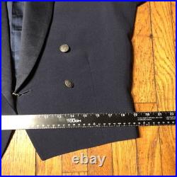 USAF Mess Dress Uniform Jacket 43R Pants 36S Air Force Navy Blue Poly Wool Blend