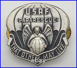 USAF Pararescue That Others May Live Badge NS Meyer 1/20 Silver Filled