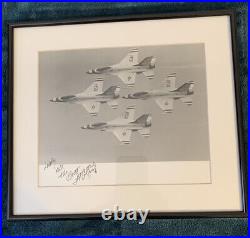 USAF THUNDERBIRDS Lot Of 4 Framed Photos With A Lt Col D. L. Smith Inscription