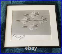 USAF THUNDERBIRDS Lot Of 4 Framed Photos With A Lt Col D. L. Smith Inscription