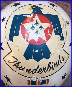 Usaf Thunderbirds Vintage Early Flight Helmet Aerobatic Flight Team N/r