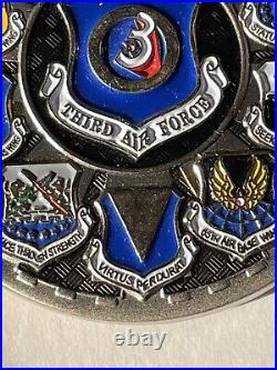 USAF Third Air Force Challenge Coin Presented by 3-Star General Commander