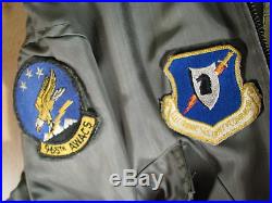 USAF US Air Force Flight Jacket 965th 552nd AWACS Patches Size M
