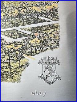 USAF United States Air Force Academy DAMASCENE ETCHING Plaque Reed & Barton