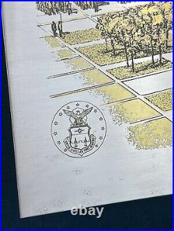 USAF United States Air Force Academy DAMASCENE ETCHING Plaque Reed & Barton