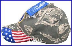USAF United States Air Force USA Flag Digital ACU Camo Embroidered Cap Hat