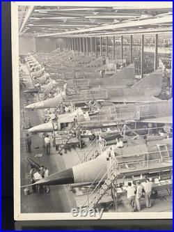 USAF United States Air Force VTG Photograph of Convair Jet Production Line Photo