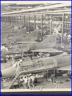 USAF United States Air Force VTG Photograph of Convair Jet Production Line Photo