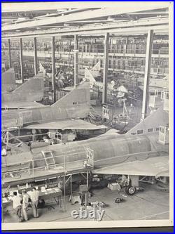 USAF United States Air Force VTG Photograph of Convair Jet Production Line Photo
