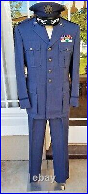USAF Vietnam LT Col Uniform Suit, Shirt & Hat with original box, Named