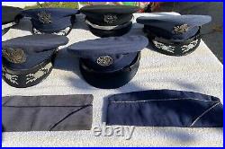 USAF Visor Caps & Cadet Garrison US Air Force LOT of 18 Various Size & Condition