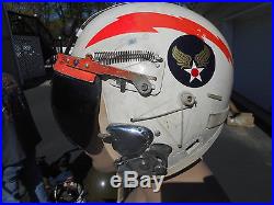 USAF type P-4A Single Visor Jet helmet Size Large Custom Tape