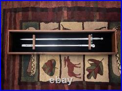 USA Airforce Academy Cadet Sword With Scabbard And Usafa Etching + Display Case