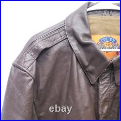 US AIR FORCE COOPER FLYERS MEN'S LEATHER BOMBER TYPE A2 JACKET 46R Original Tag