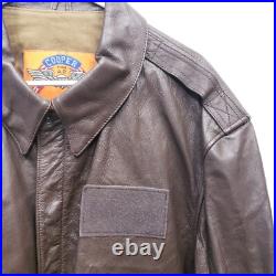 US AIR FORCE COOPER FLYERS MEN'S LEATHER BOMBER TYPE A2 JACKET 46R Original Tag
