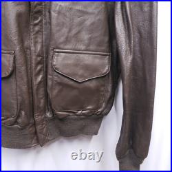 US AIR FORCE COOPER FLYERS MEN'S LEATHER BOMBER TYPE A2 JACKET 46R Original Tag