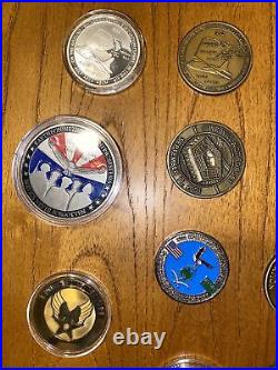US AIR FORCE USAF Challenge Coin Lot Of 19 Military & Various