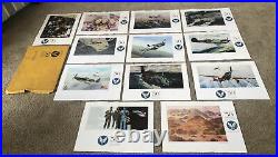 US AIR FORCE WORLD WAR II FINE ART SERIES LITHOGRAPHS 12 Prints Orig. Envelope