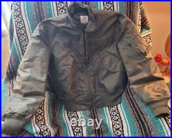 US AIR Force USGI Genuine Flyers Jacket Foilage Green Sized Medium Excellent