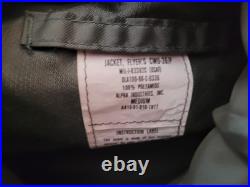 US AIR Force USGI Genuine Flyers Jacket Foilage Green Sized Medium Excellent