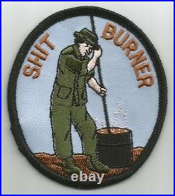 US ARMY SH! T BURNER MILITARY PATCH Morale Humor Navy Army Marines USAF