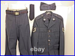 US Air Force 1951 Barrister 100% Wool Uniform 38XL Suit & Pants, Belt, Tie, Hat