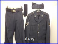 US Air Force 1951 Barrister 100% Wool Uniform 38XL Suit & Pants, Belt, Tie, Hat