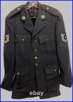 US Air Force 1951 Barrister 100% Wool Uniform 38XL Suit & Pants, Belt, Tie, Hat