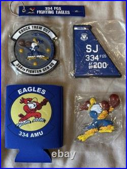 US Air Force 334 FGS Fighter Squadron Fighting Eagles Emblem Patch Lot 5 Items