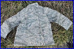 US Air Force ABU APECS Tiger Stripe All Purpose Rain Jacket Parka Coat XL Reg SH