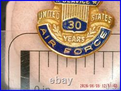 US Air Force Blue Enamel 30 Year Service Pin 10K Gold 1.8 grams FREE S&H US Air Force Blue Enamel 30 Year Service Pin 10K Gold 1.8 grams FREE S&H