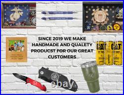 US Air Force CMSgt Chief Rustic Coin Flag Display Handmade in USA USAF Gift