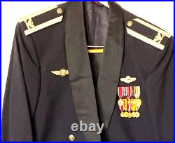 US Air Force Col. R. E. Moore Formal Coat & Pants WithHonorable Medals & ID. 1970's