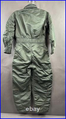 US Air Force Flyers Coveralls Mens Small Regular Green 60s Flight Cold Weather