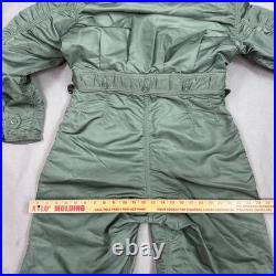 US Air Force Flyers Coveralls Mens Small Regular Green 60s Flight Cold Weather