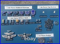 US Air Force USA Military Art Achievement Medal Pin Lot Collection Without Frame