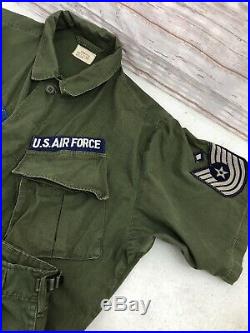 US Air Force Vintage OG 107 Officers Full Uniform Mens Medium Regular 1967 5-86