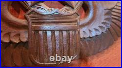 US Air Force Wooden Hand Carved Command Pilot Wings USAF Award Badge Emblem