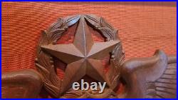 US Air Force Wooden Hand Carved Command Pilot Wings USAF Award Badge Emblem