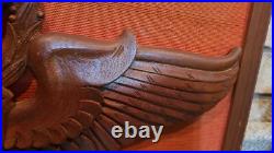 US Air Force Wooden Hand Carved Command Pilot Wings USAF Award Badge Emblem