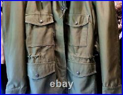 US Airforce OG-107 Woman's Field Coat 1961 Olive Green Hooded Medium Mint Cond