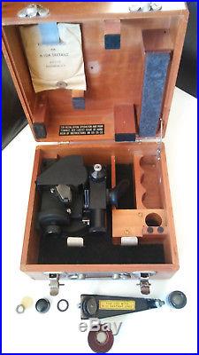 US Army Air Force USAAF -Sextant (A10 Type) in Handsome Wooden Case