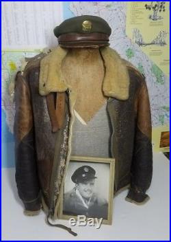 US Army Air Force WWII Leather Flight Bomber Jacket Plus Extras