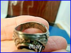 US Military Air Force Deep Blue Stone Sterling Silver Ring UNCAS Sz 7.5 SUBRC9